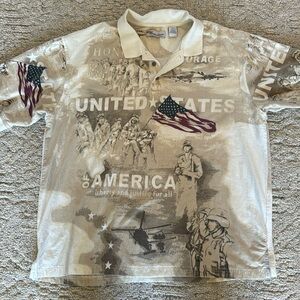 American Summer clothing company patriotic polo